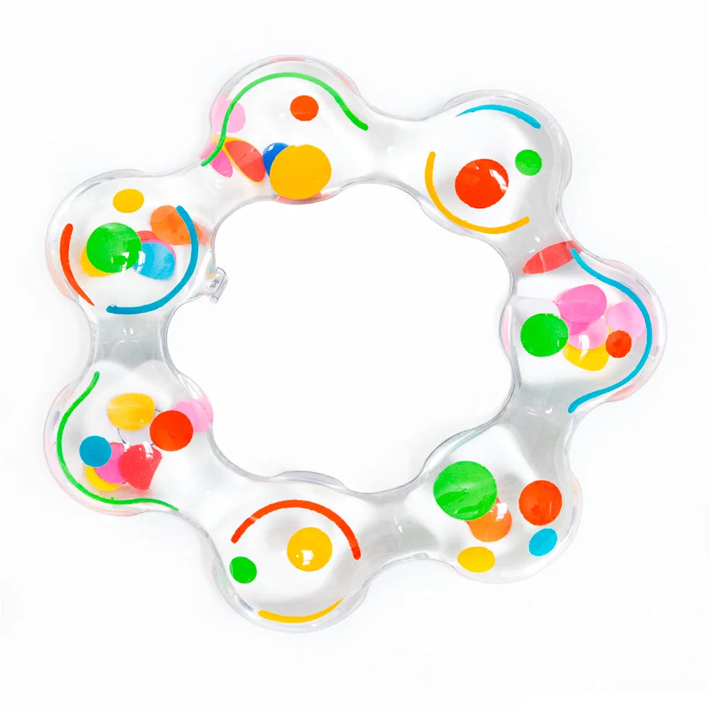Confetti Teether Starbien, soft plastic, for babies 3-24m, ergonomic, colorful, soothes baby gums, safe and fun, Made in Mexico