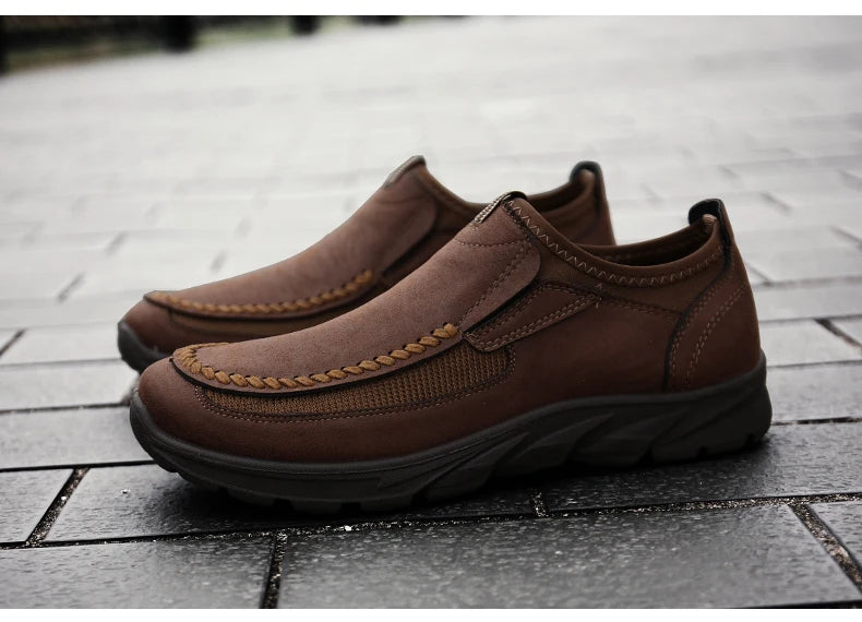 Men Casual Shoes Breathable Loafers Sneakers 2023 New Fashion Comfortable Flat Handmade Retro Leisure Loafers Shoes Men Shoes
