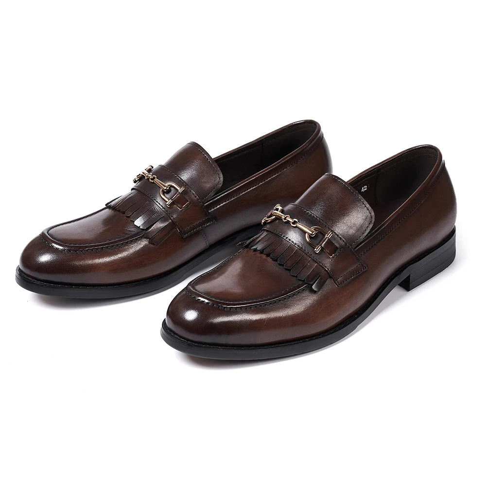 New Arrival Autumn Hot Selling Loafer Slip on Dress Men Leather Shoes Monk Strap Buckle Semi-Casual Handmade Shoes Custom Shoes