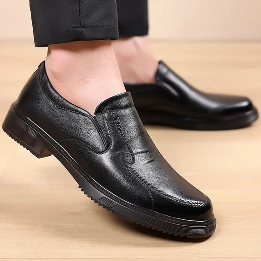 Hot Sale Two-layer Cowhide Shoes Trendy Casual Men Leather Shoes Size 38-44