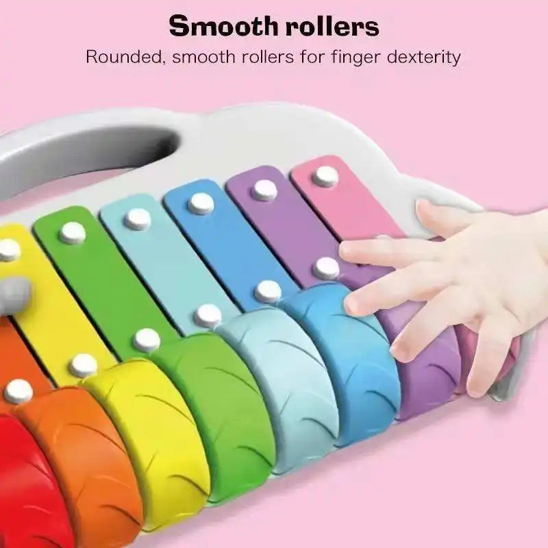 Puzzle Eight-tone Hand-played Xylophone for Babies Two-in-one Instrument 8-month-old Musical Toy