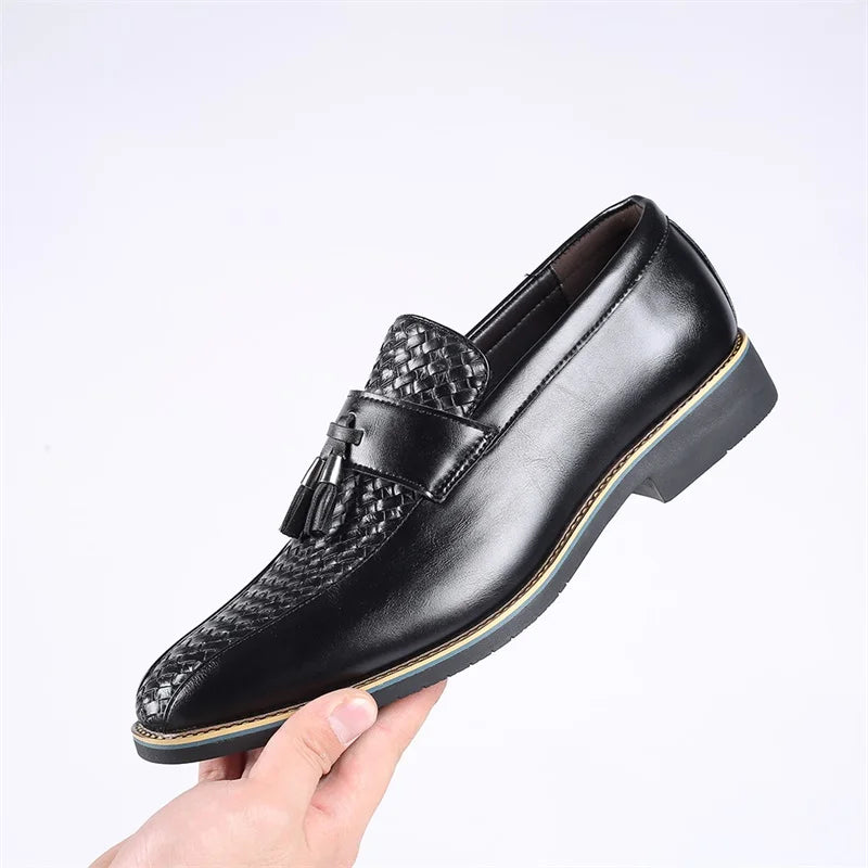 Soft Leather Loafers Casual Shoes Moccasins for Men Leather Men's Casual Dress Shoes Men Leather Shoes Big Size 38 to 47