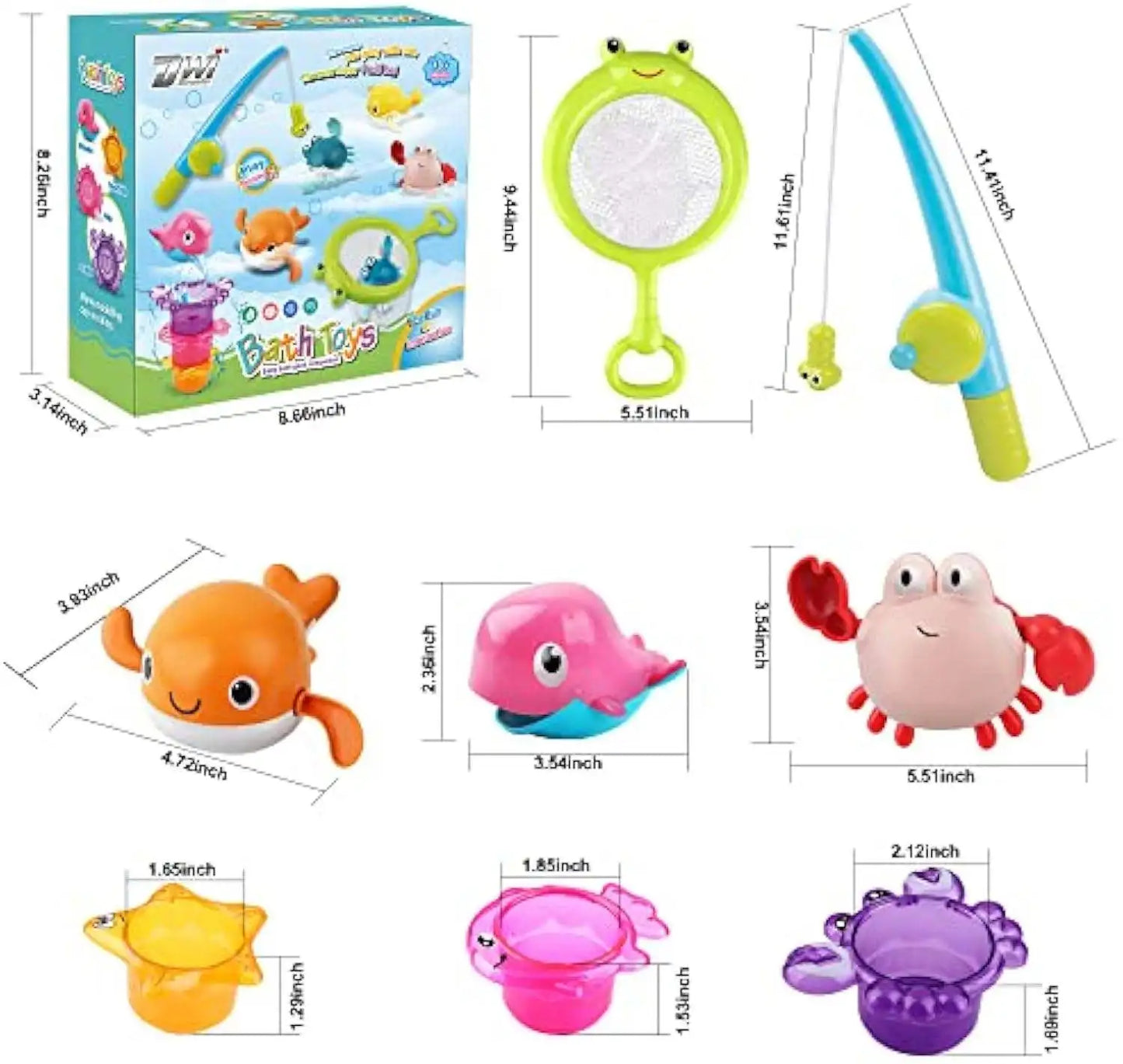 Bathing Toys Children Playing in Water Little Crabs Swimming Babies and Children Playing in Water Little Whales in Summer