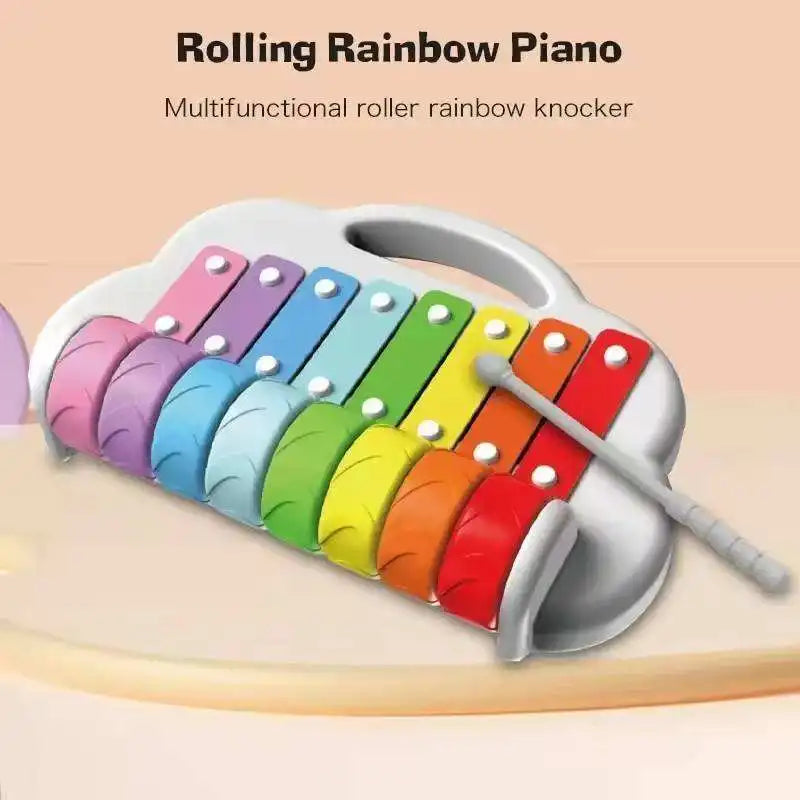 Puzzle Eight-tone Hand-played Xylophone for Babies Two-in-one Instrument 8-month-old Musical Toy