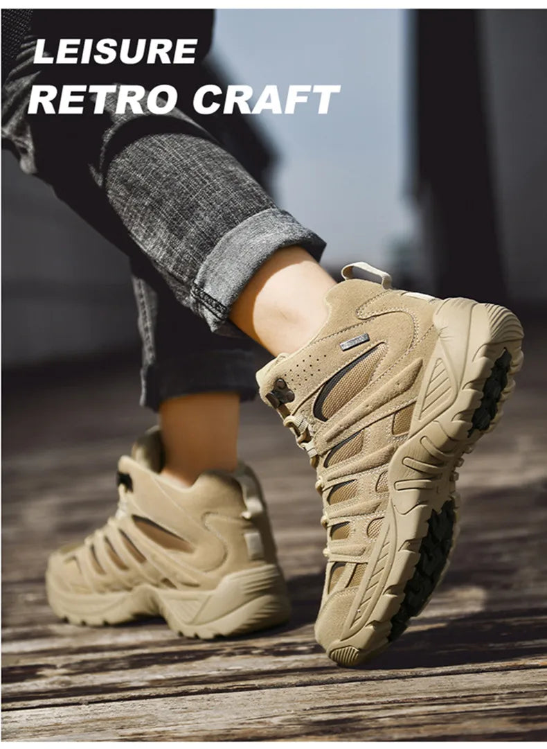 Fashion Men's Boots Winter Short Boots Outdoor Men Hiking Boots Autumn Sneakers Light Non-slip Men Desert Boots Ankle Boots