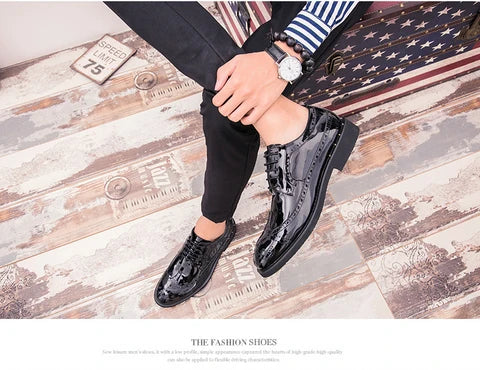 Custom Logo Hot Sale Men's Big Size Plus Size 48 Business Formal Fashion Dress Shoes Men Leather Shoes Casual