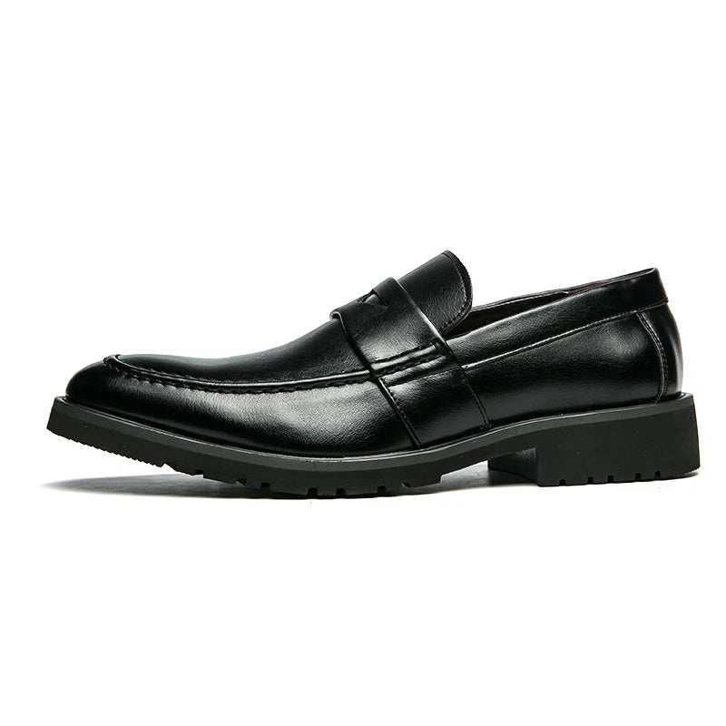 Men Leather Shoes Size 47 48 Slip on Leisure Comfortable Dress Shoes Leather Men Penny Loafers