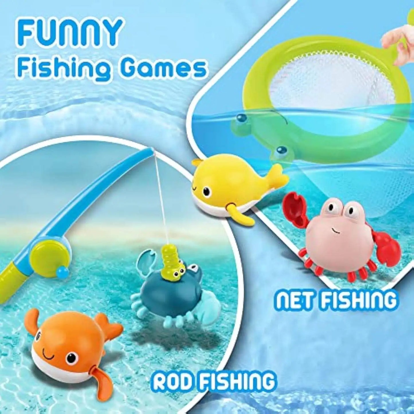 Bathing Toys Children Playing in Water Little Crabs Swimming Babies and Children Playing in Water Little Whales in Summer