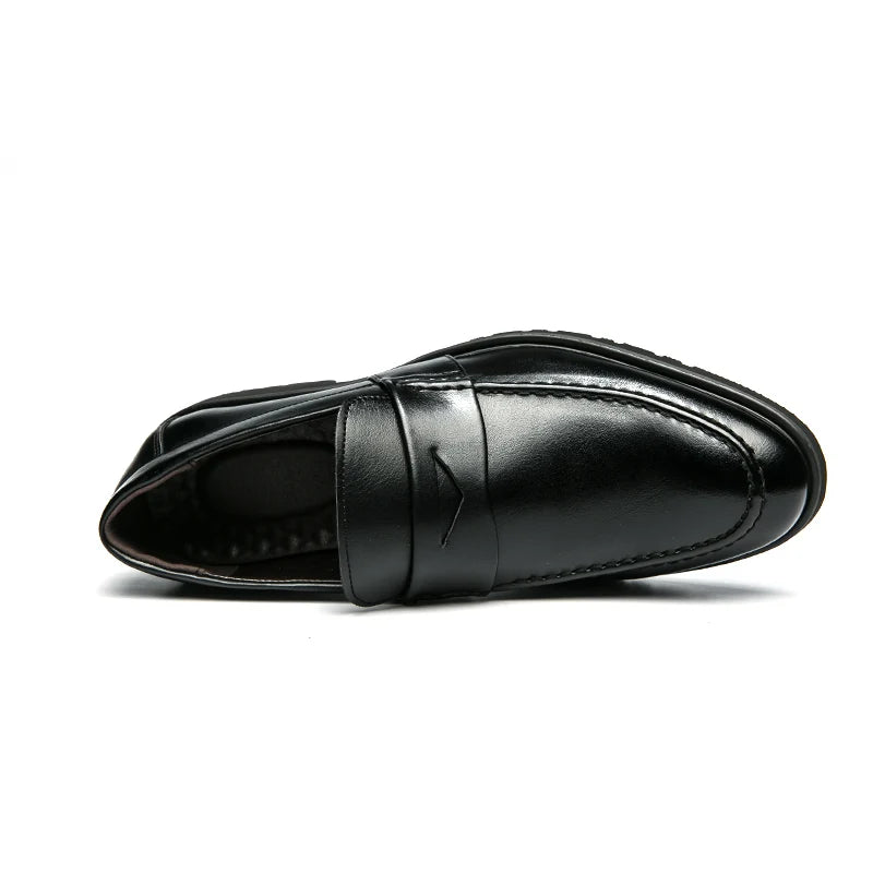 Men Leather Shoes Size 47 48 Slip on Leisure Comfortable Dress Shoes Leather Men Penny Loafers
