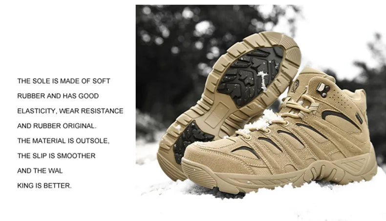Fashion Men's Boots Winter Short Boots Outdoor Men Hiking Boots Autumn Sneakers Light Non-slip Men Desert Boots Ankle Boots