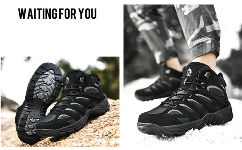 Fashion Men's Boots Winter Short Boots Outdoor Men Hiking Boots Autumn Sneakers Light Non-slip Men Desert Boots Ankle Boots