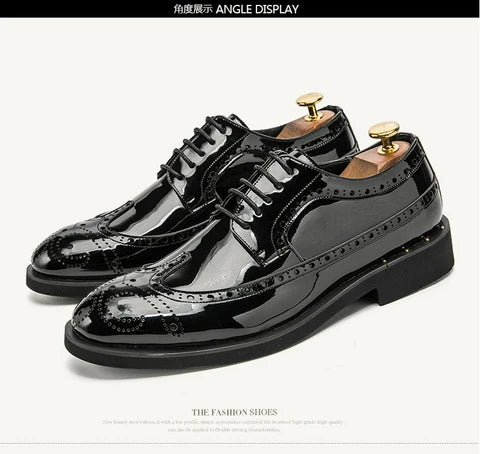 Custom Logo Hot Sale Men's Big Size Plus Size 48 Business Formal Fashion Dress Shoes Men Leather Shoes Casual