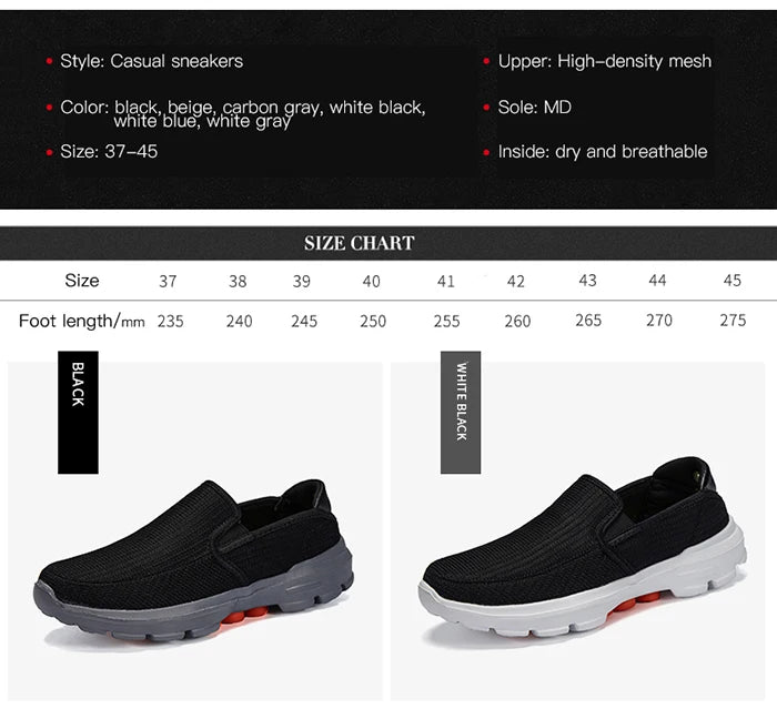 Casual Shoes Men Comfortable Men's Casual Shoes Lazy Slip on Loafers Non-slip Walking Flats Large Size 37-45 Zapatos De Hombre
