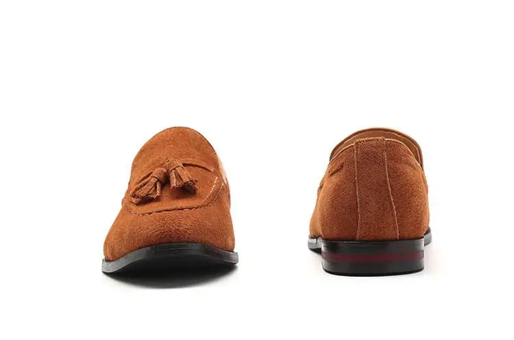 Fashion Men's Casual Shoes Suede Leather Slip-on Mens Trendy Tassels Classic Loafers Moccasins Men Party Wedding Driving Flats