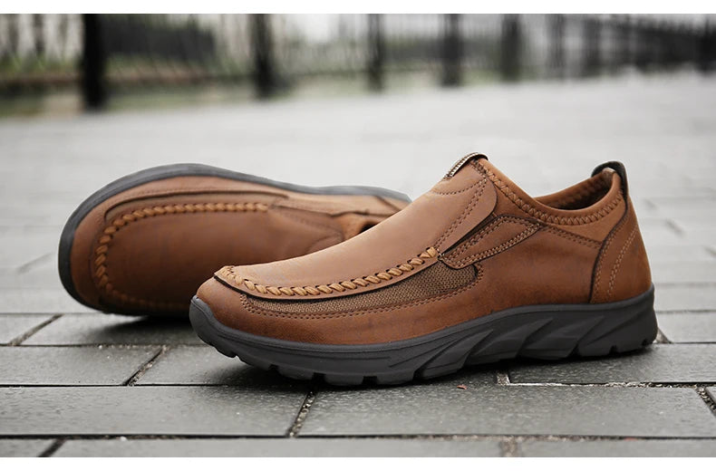 Men Casual Shoes Breathable Loafers Sneakers 2023 New Fashion Comfortable Flat Handmade Retro Leisure Loafers Shoes Men Shoes