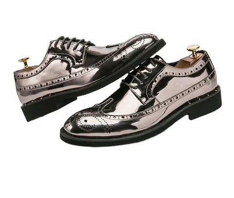 Custom Logo Hot Sale Men's Big Size Plus Size 48 Business Formal Fashion Dress Shoes Men Leather Shoes Casual