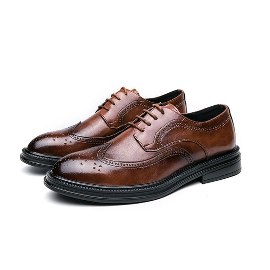 Luxury Lightweight Office Men Leather Shoes Classic Breathable Business Shoes Vacation Dating Dress Shoes Factory in Stock
