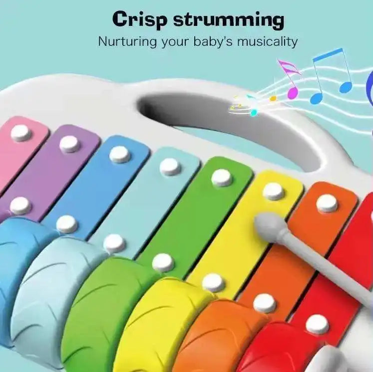 Puzzle Eight-tone Hand-played Xylophone for Babies Two-in-one Instrument 8-month-old Musical Toy