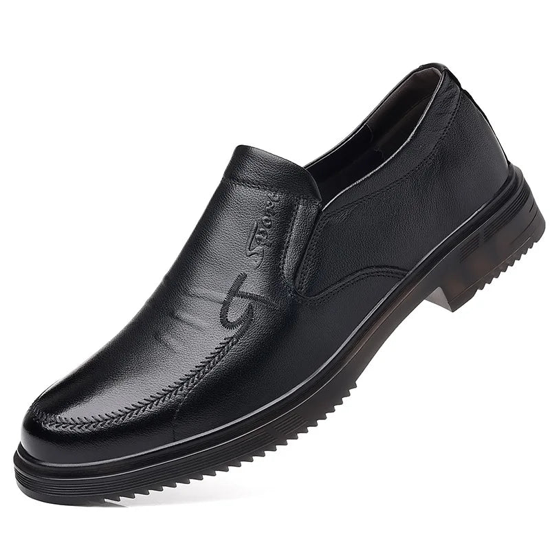 Hot Sale Two-layer Cowhide Shoes Trendy Casual Men Leather Shoes Size 38-44