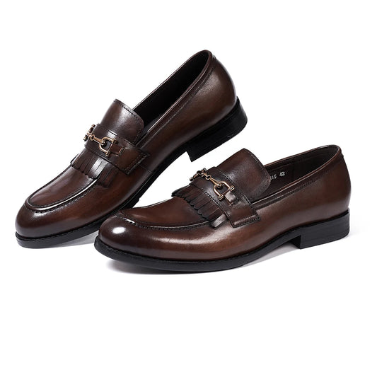 New Arrival Autumn Hot Selling Loafer Slip on Dress Men Leather Shoes Monk Strap Buckle Semi-Casual Handmade Shoes Custom Shoes