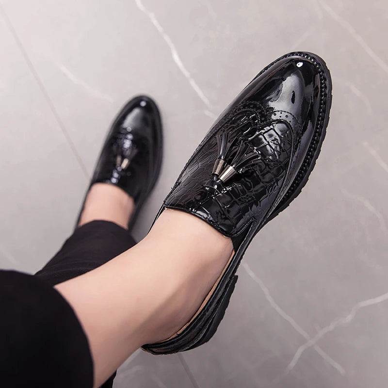 Best Selling Products 2025 Wholesale Tassel Soft Business Dress Shoes Men Leather Shoes Office Casual Dress Shoes & Oxfords