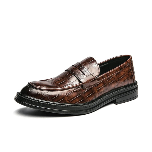Office Men Leather Shoes Men's Elegant Business Dress Shoes Wearing Comfortable Light Weight Wear