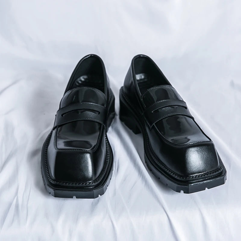 Hot Sale Men Leather Dress Shoes Slip-on Formal Wedding Party Business Office Loafers Breathable Low-top Trendy Shoes Wholesale