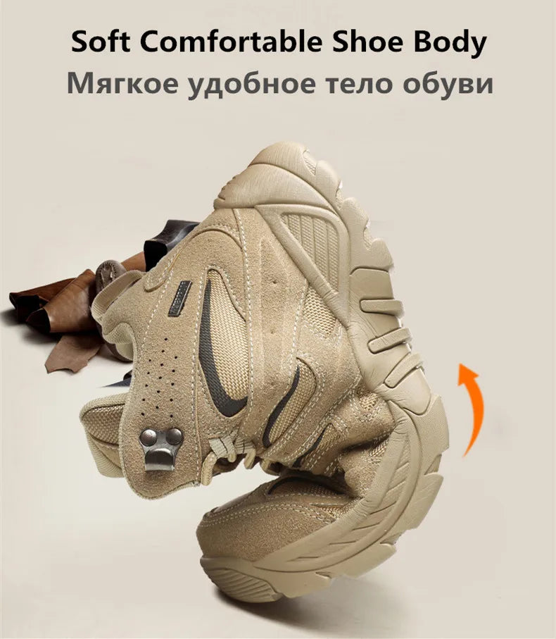 Fashion Men's Boots Winter Short Boots Outdoor Men Hiking Boots Autumn Sneakers Light Non-slip Men Desert Boots Ankle Boots