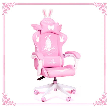 Pink Magic Gaming Chair Girl Game Competitive Rotating Chair Home Liftable Computer Chair Fashion Comfortable Anchor Live Chair