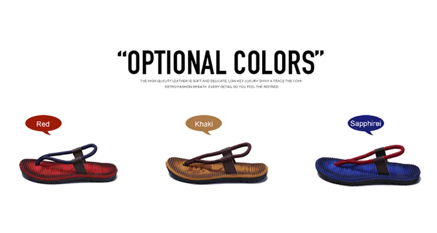 Summer Men Sandals New Beach Slippers High Quality Beach Flip Flops Fashion Solid Flat Outdoor Shoes Outdoors Non-slip Slippers