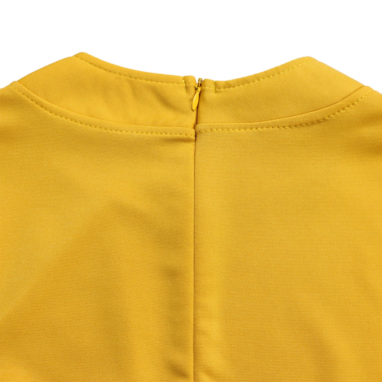 D515 Cross-border Women's Clothing Amazon Fashion Temperament OL Tongle Pencil Short-sleeved Half-high Neck Hip Foreign Trade dress