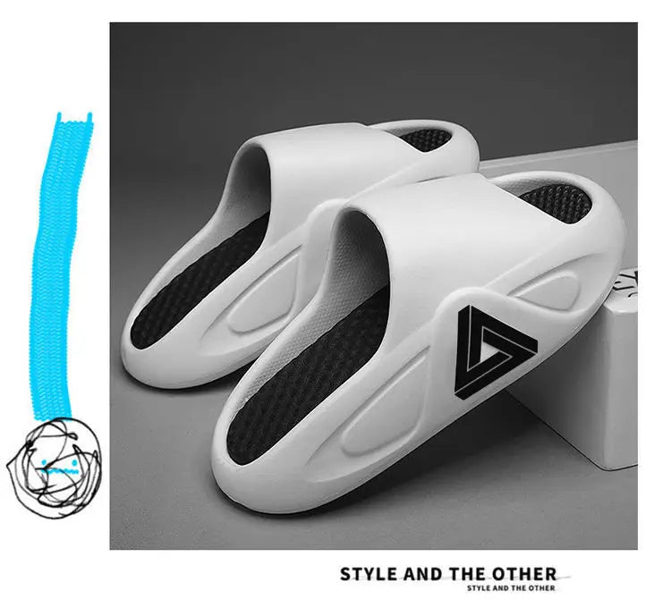 Summer Thick Sole Slippers Men Women EVA Soft Bottom Indoor Home Slides Sandals Light Beach Shoes Male Slippers Flip Flops