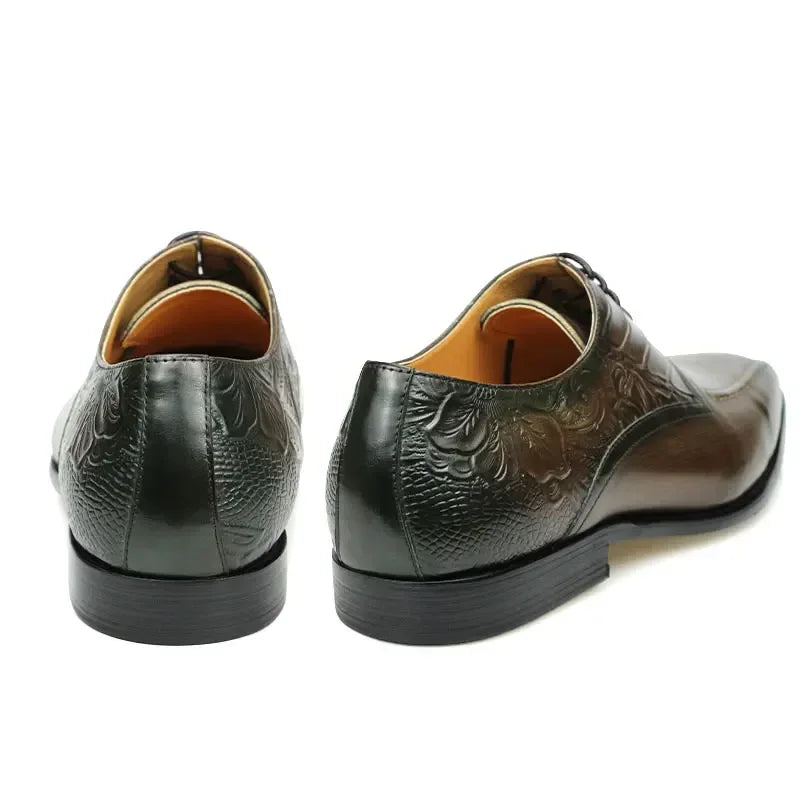 High Quality Genuine Leather Shoe Men Fashion Shoes Oxford Shoes Luxury Men Lace Up Formal Party Business Dress Banquet Shoes