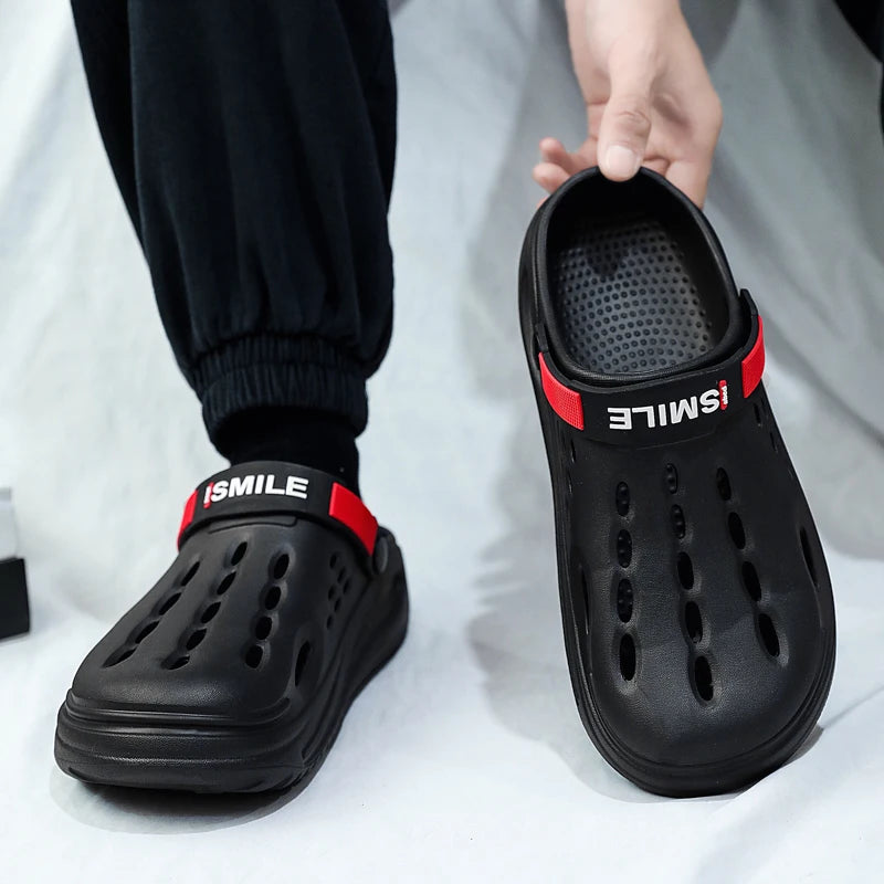 Fashion Men's Beach Sandals Outdoor Clogs Comfortable Indoor Slippers Men Casual Shoes Home Garden Shoes Mens Beach Slippers