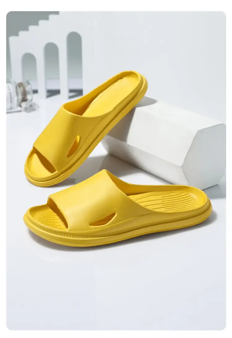 Women Men Sliders Cloud Slippers Non-Slip EVA Slippers Flip Flops with 1.6 inch Soft Thick Sole for Shower Bathroom Pool Beach