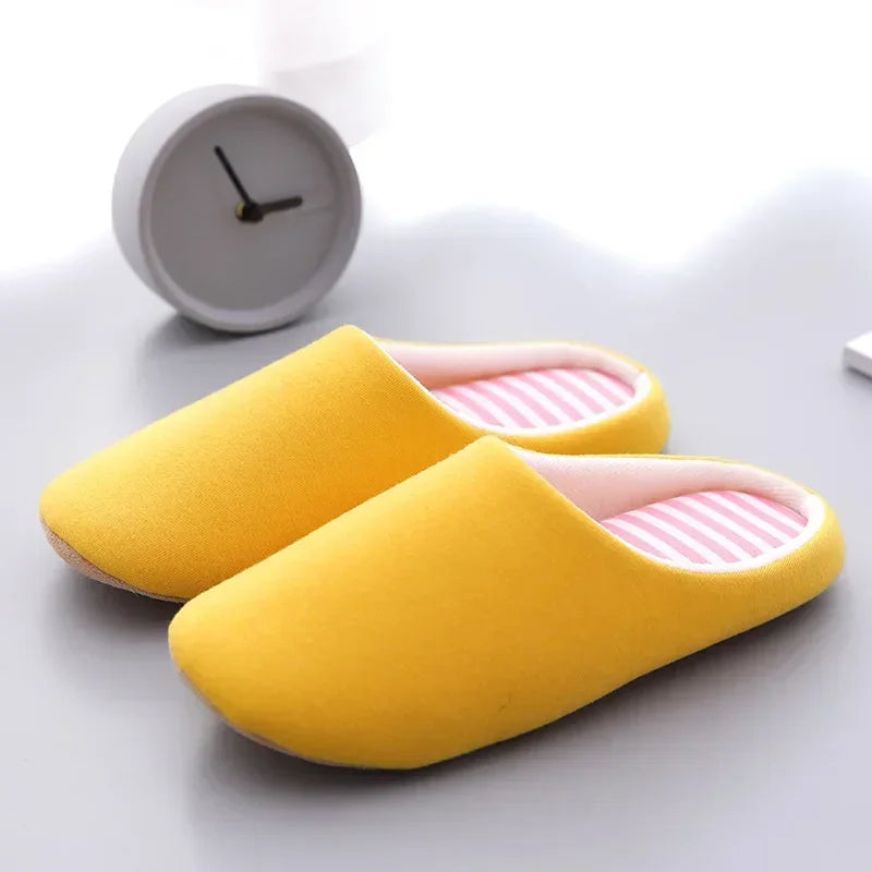 New Women Home Slippers Men Furry Indoor Bedroom Flats Warm Plush Couples Cute Cartoon Bear Winter Floor Slides Non-slip Shoes