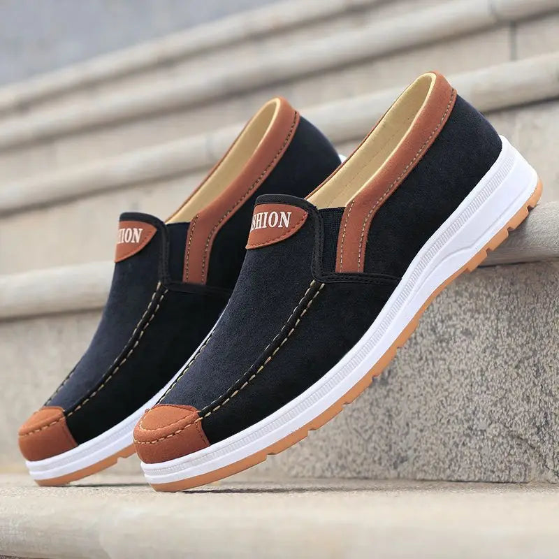 Men's casual board shoes, old Beijing cloth shoes, breathable, comfortable, and non slip canvas shoes, men's work shoes