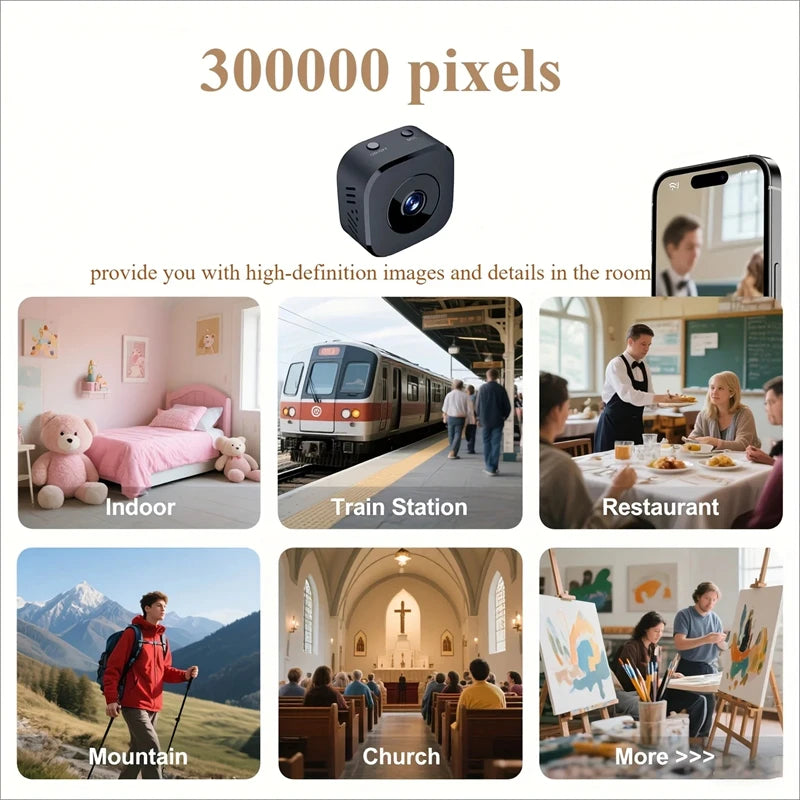 Xiaomi 6K Mini Security Camera Wireless 2.4G WiFi Monitoring Security Protection Remote Night Vision Surveillance Smart Home New