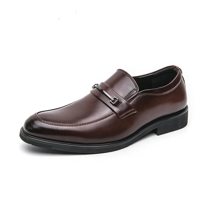Men 2025 Fashion Loafers Shoes  New Comfy Mens Soft Sole Leather High Quality Style Men Business Thick Bottom Oxford Work Shoes