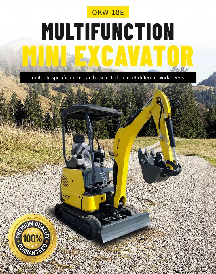 Mini Excavator 1.8T Telescopic Track EPA Engine Customized Affordable Price for Construction Equipment