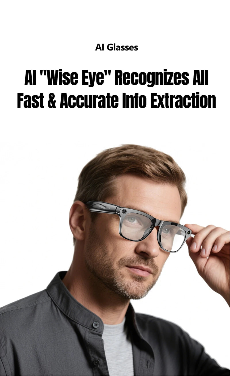 Xiaomi 6K HD AI Smart Glasses Photochromic Multifunction Bluetooth Calling Voice Assistant Music Player Translate Camera Glasses