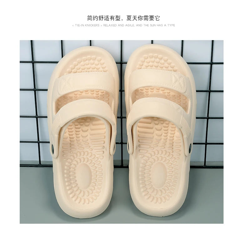 Men's Summer Soft Sole Comfortable Casual Sandals Fashion Simple Lightweight Slippers Outdoor Anti slip Waterproof Beach Shoes