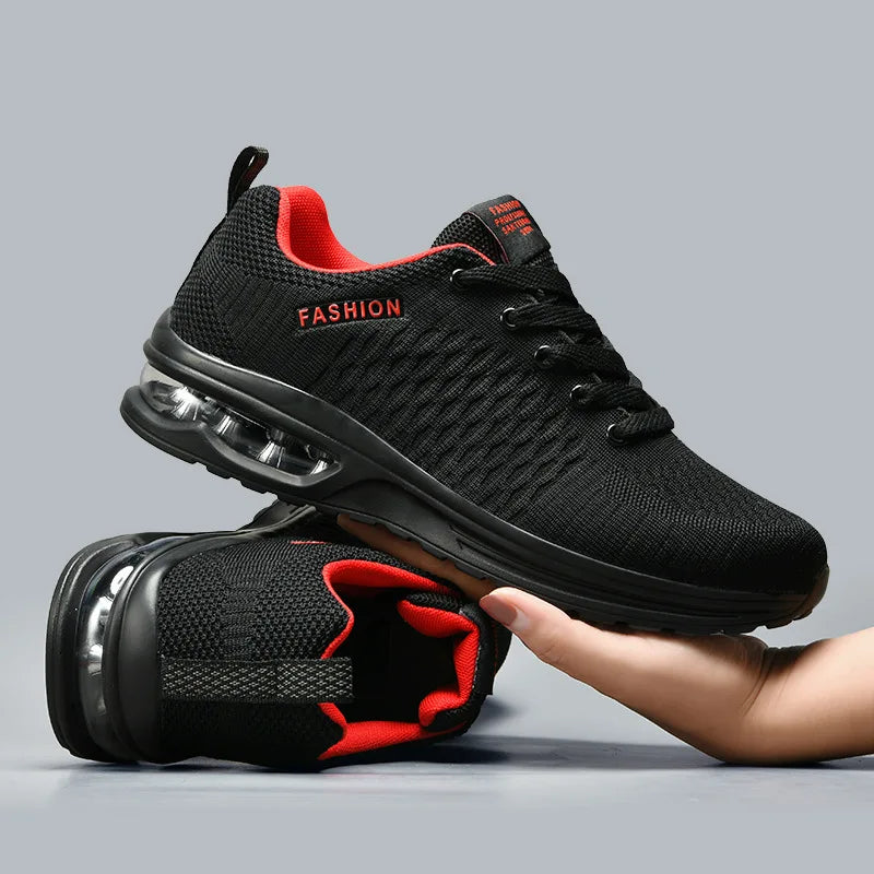 Men Running Shoes Lace Up Sneakers Fashion Lightweight Male Casual Shoes Mesh Walking Tennis Shoe Outdoor Men Shoes Plus Size 47
