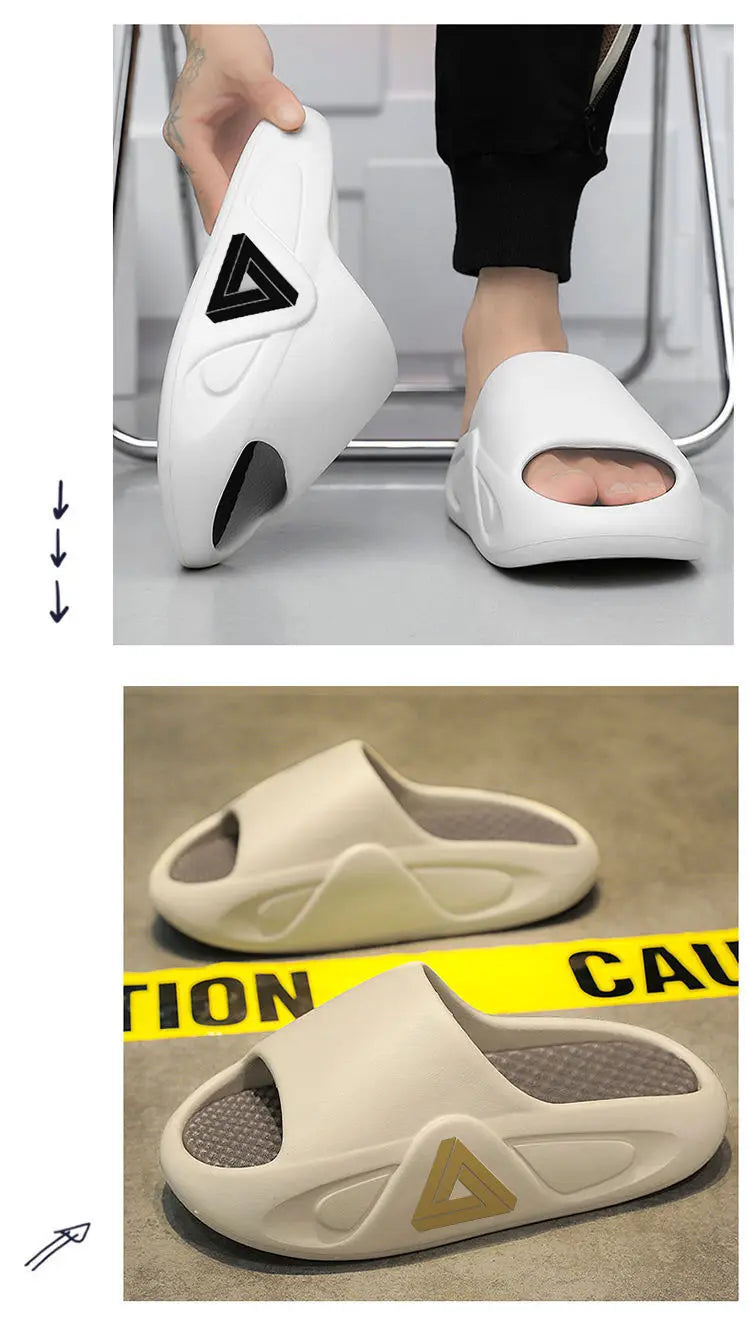 Summer Thick Sole Slippers Men Women EVA Soft Bottom Indoor Home Slides Sandals Light Beach Shoes Male Slippers Flip Flops