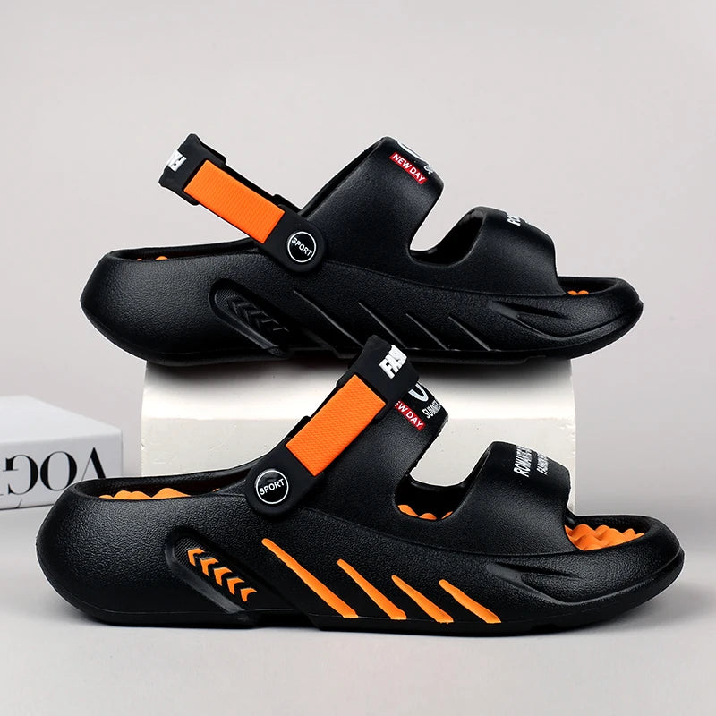 Massage Men Slippers Summer Breathable EVA Slippers Dual Purpose Sandals For Men Lightweigh Sumer Shoes For Men Plus Size 39-48
