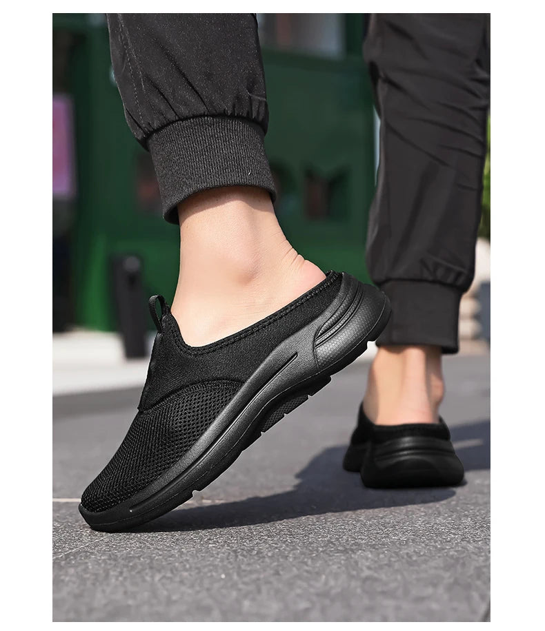 Summer Sport Casual Shoes For Men Breathable Slip On Loafers Men Sneakers Lightweight Barefoot Slippers Plus Size 39-48