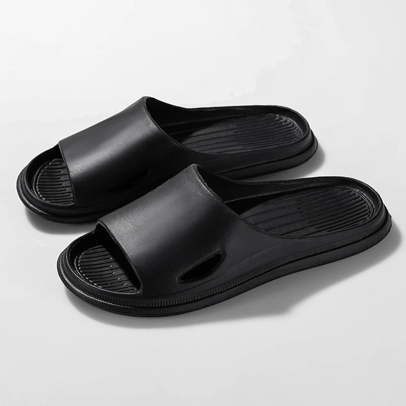 Women Men Sliders Cloud Slippers Non-Slip EVA Slippers Flip Flops with 1.6 inch Soft Thick Sole for Shower Bathroom Pool Beach