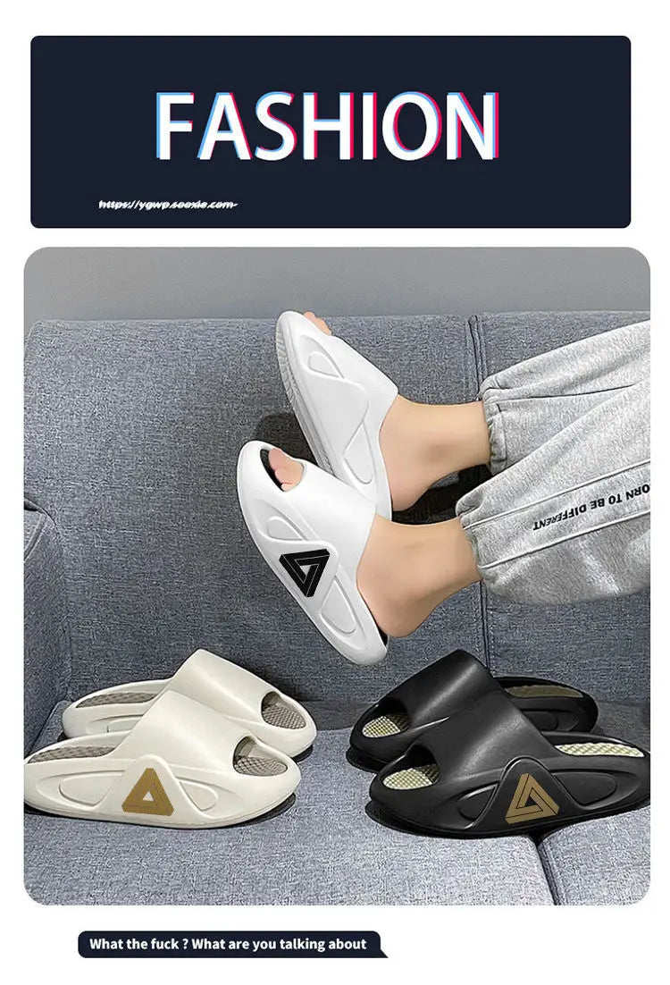 Summer Thick Sole Slippers Men Women EVA Soft Bottom Indoor Home Slides Sandals Light Beach Shoes Male Slippers Flip Flops