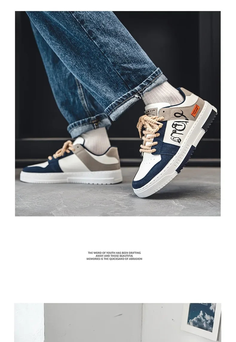 Fashion Designer Shoes Men Casual Platform Sneakes Lace Up Trainers Student Sneakes Mens Vulcanized Shoes Zapatillas Hombre