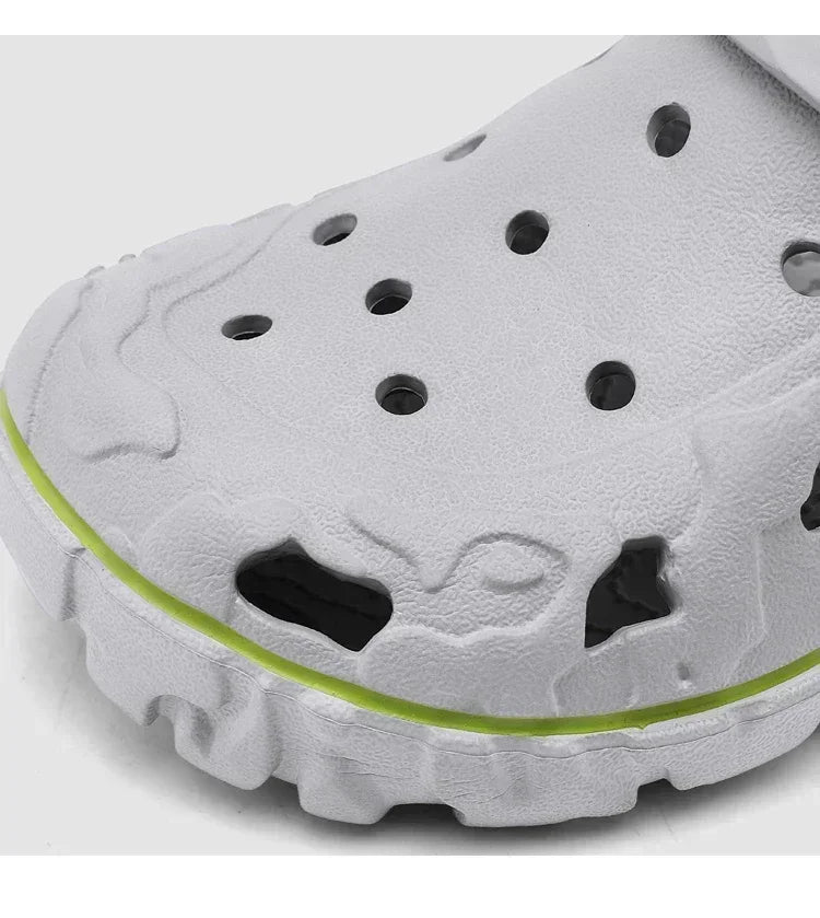 Big Size 47 Summer Men Slippers Fashion Outdoor Garden Clogs Men Hole Shoes Casual Shoes Water Shoes Comfort Home Soft Slippers